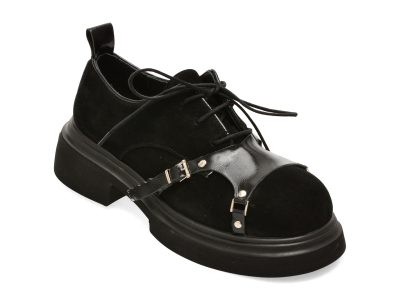 Pantofi GRYXX negri, 3647053, din piele intoarsa