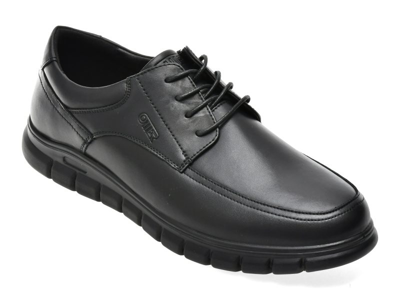 Pantofi OTTER negri, 328022, din piele naturala