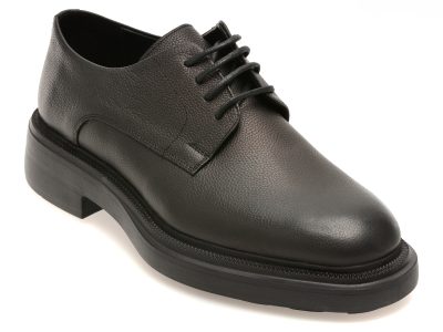 Pantofi OTTER negri, BR4326, din piele naturala