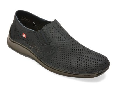 Pantofi RIEKER bleumarin, 5297, din piele naturala
