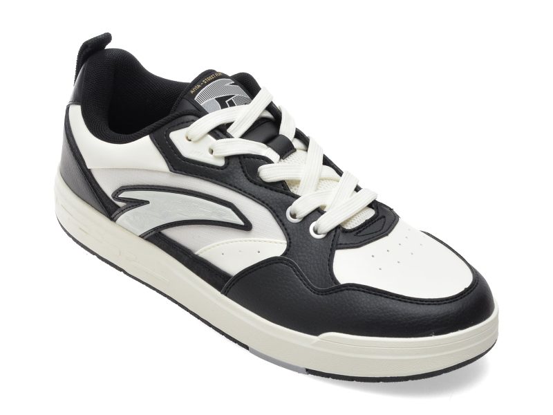 Pantofi sport ANTA alb-negru, 2638052, din piele ecologica