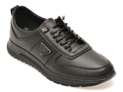 Pantofi sport BERLANTY negri, BRT502, din piele naturala