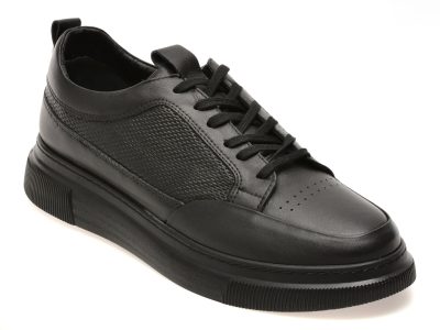 Pantofi sport BITE THE BULLET negri, BS4253, din piele naturala