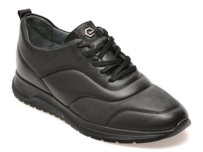 Pantofi sport BITE THE BULLET negri, NR220, din piele naturala