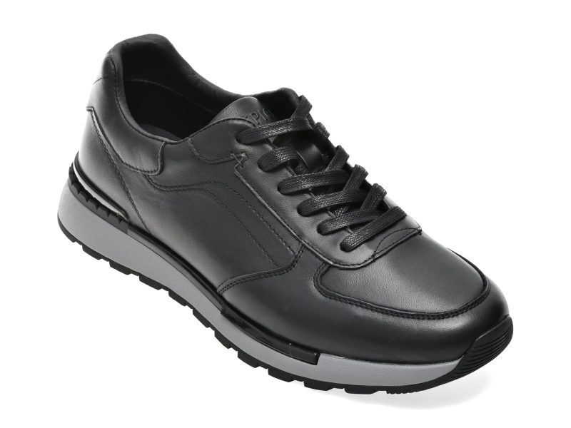 Pantofi sport EPICA negri, 58229, din piele naturala