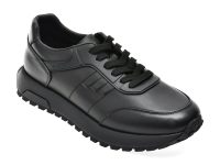 Pantofi sport EPICA negri, 690063, din piele naturala