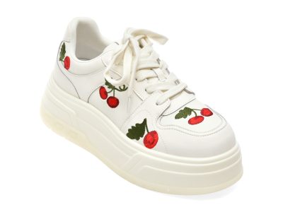 Pantofi sport FLAVIA PASSINI albi, 267715, din piele naturala