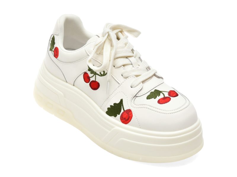 Pantofi sport FLAVIA PASSINI albi, 267715, din piele naturala