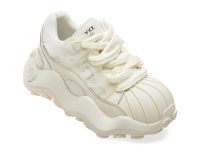 Pantofi sport GRYXX albi, 8607, din material textil si piele naturala