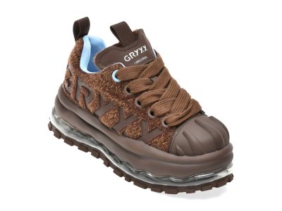 Pantofi sport GRYXX maro, 25349, din piele naturala