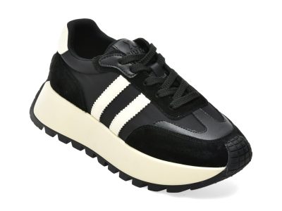 Pantofi sport GRYXX negri, 23386, din material textil si piele naturala