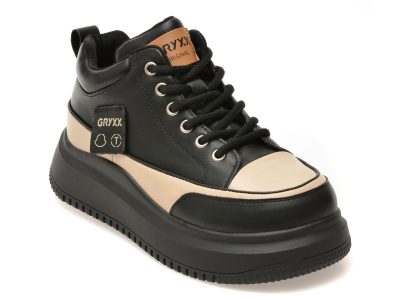 Pantofi sport GRYXX negri, 2379, din piele naturala