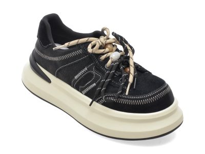 Pantofi sport GRYXX negri, 3768, din piele intoarsa