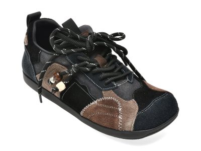 Pantofi sport GRYXX negri, 39968, din piele intoarsa
