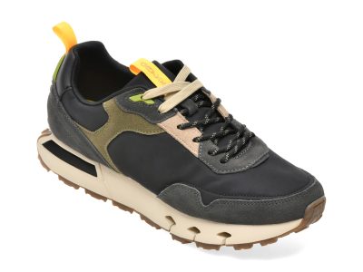Pantofi sport GRYXX negri, 7183, din material textil si piele naturala