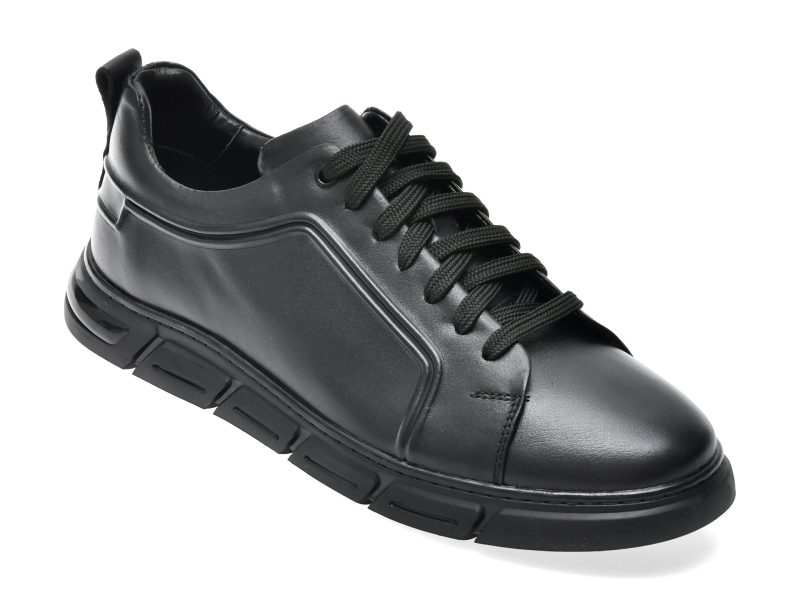 Pantofi GRYXX negri, BF879, din piele naturala