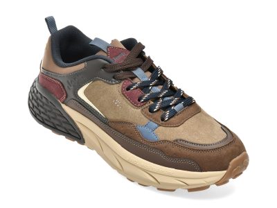 Pantofi sport JEEP maro, 62080, din piele ecologica