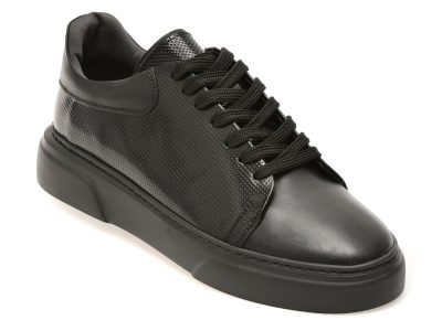 Pantofi sport LOST negri, LST111, din piele naturala
