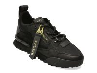 Pantofi sport REPLAY negri, MS1P2UL, din material textil si piele naturala