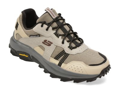 Pantofi sport SKECHERS gri, EQUALIZER 5.0 TRAIL, din material textil si piele naturala