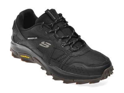 Pantofi sport SKECHERS negri, EQUALIZER 5.0 TRAIL, din material textil si piele naturala