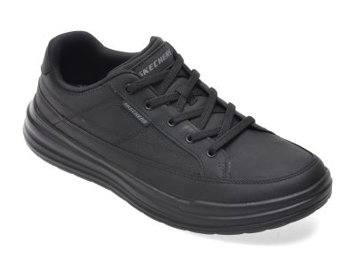 Pantofi sport SKECHERS negri, STERLING, din piele ecologica
