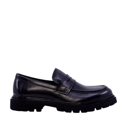 Pantofi tip loafers bărbați Enzo Bertini negri din piele 1782BP5731N