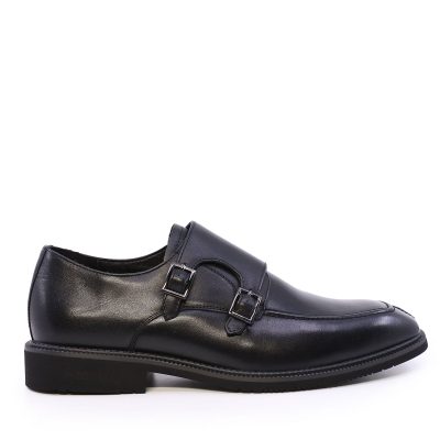 Pantofi tip Monk bărbați Enzo Bertini negri din piele naturală 3660bp740n