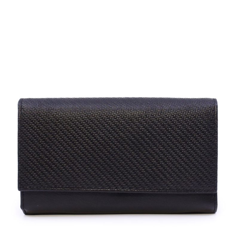 Portmoneu femei Benvenuti negru din piele 263DPU3334N