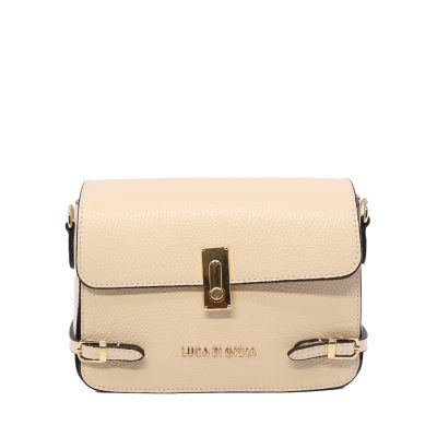 Poșetă crossbody femei Luca di Gioia bej din piele 144POSP3384BE