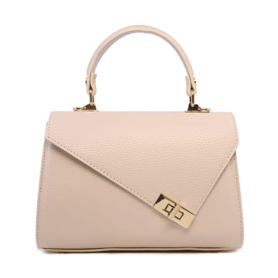 Poșetă satchel femei Enzo Bertini bej din piele naturală 154POSP3522BE