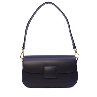 Poșetă satchel femei Enzo Bertini neagră din piele 154POSP3739N