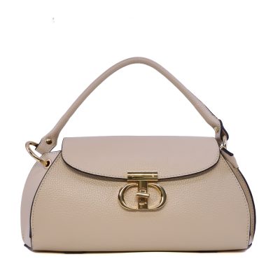 Poșetă satchel femei Luca di Gioia bej din piele 144POSP3732BE