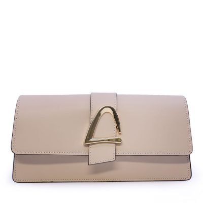 Poșetă satchel femei Luca di Gioia bej din piele 245POSP26113BE