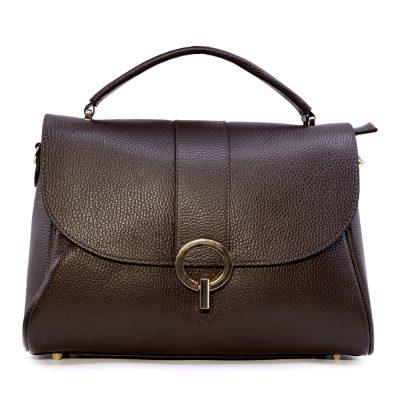 Poșetă satchel femei Luca di Gioia maro din piele 245POSP26121TDM