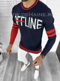 Pulover barbati gros slim fit bleumarin ZR T3609 i5-7