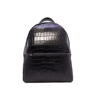Rucsac femei Luca di Gioia negru din piele cu print 144RUCP3186CN