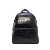 Rucsac femei Luca di Gioia negru din piele cu print 144RUCP3186CN