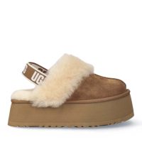 Saboți îmblăniți femei UGG Funkette Chestnut din piele întoarsă 2390DPP1113474VCO