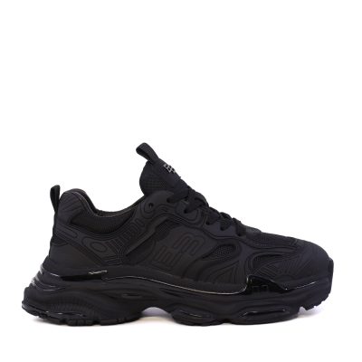 Sneaker bărbați Enzo Bertini negri din piele și textil 3661BP595NN