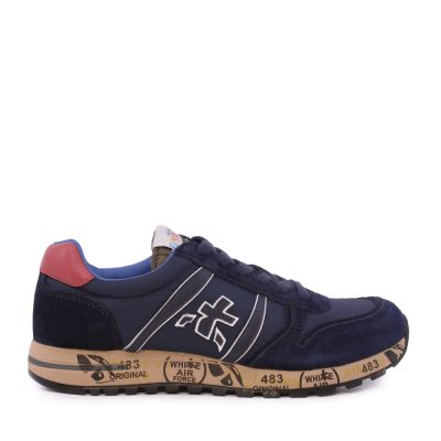 Sneakers băieți Premiata Sky bleumarin din piele și textil 1712MP9363BL