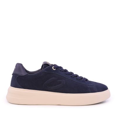 Sneakers bărbați Alberto Guardiani Aeris Top Suede bleumarin din piele 812BP62015VBL