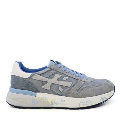 Sneakers bărbați Premiata Mick gri din piele întoarsă și textil 1691BP7247GR