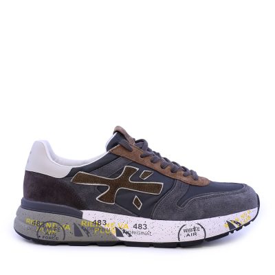 Sneakers bărbați Premiata Mick gri din piele și textil 1692BP8432GR