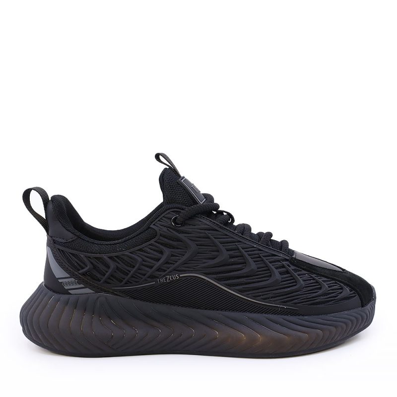 Sneakers bărbați Thezeus negri din material textil 3731bps5875vn