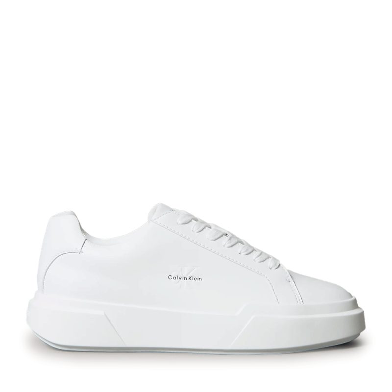 Sneakers Ck Calvin Klein albi din piele naturală 2370DP01947A