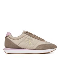 Sneakers Ck Calvin Klein taupe din piele și textil 2370DP01990VTA