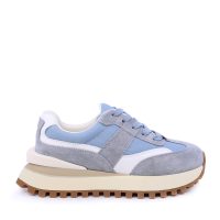 Sneakers femei Benvenuti albastru deschis din piele întoarsă și textil 1991DP0460VAZ
