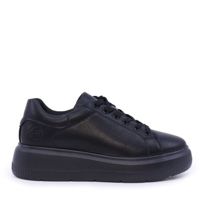 Sneakers femei Benvenuti negri din piele 1992DP6643N