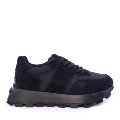 Sneakers femei Benvenuti negri din piele și textil 1992DP5120VN